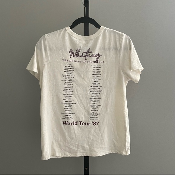 Whitney Houston Moment of Truth '87 World Tour Tee in Ivory Size Small - Picture 2 of 3